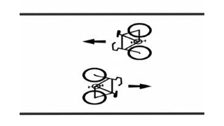 Grafik: Markierung einer Fahrradstrae im Streckenbereich